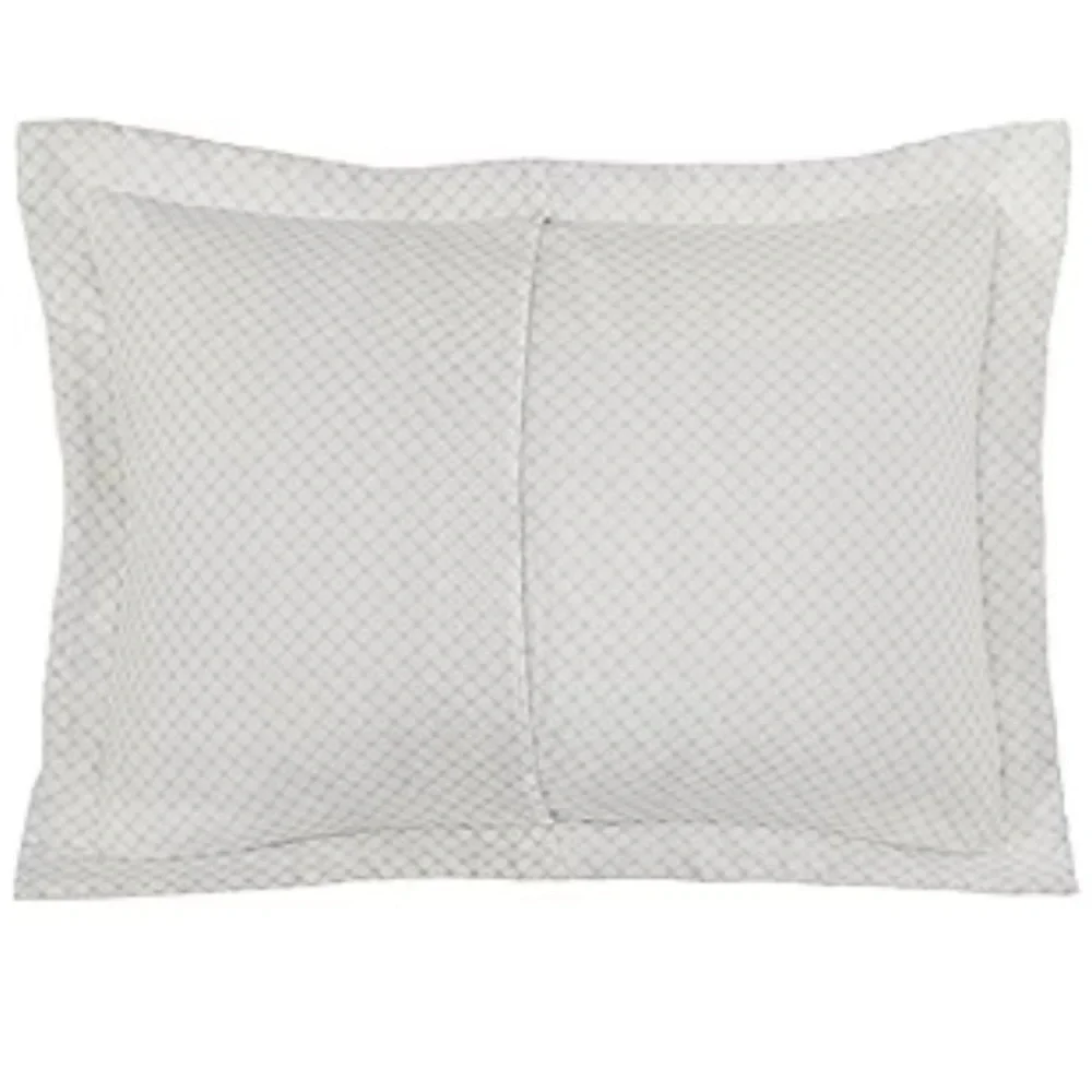 Laura Ashley Rowland Elegant Gray and White Full/Queen Quilt Set